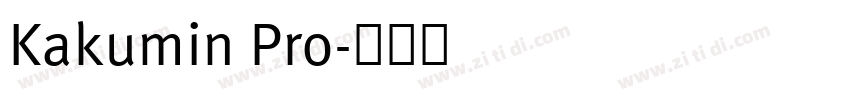 Kakumin Pro字体转换